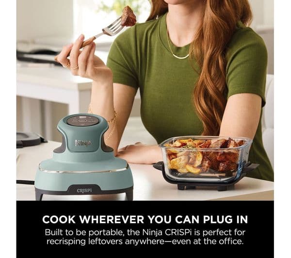 Ninja Crispi FN101UKSG 4-in-1 Portable Glass Air Fryer - Sage Green - Image 4