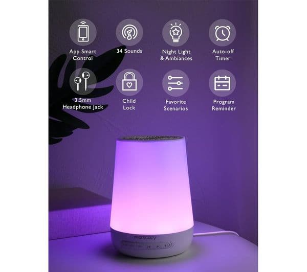 MOMCOZY Smart Baby Sound Machine - White - Image 5