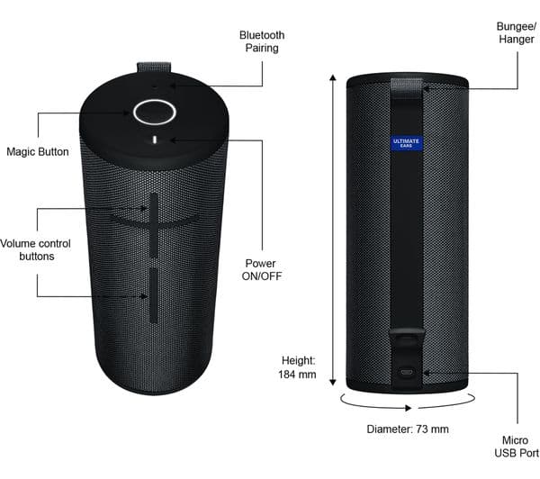 ULTIMATE EARS BOOM 3 Portable Bluetooth Speaker - Black - Image 4