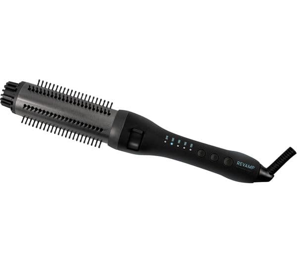 REVAMP Progloss Perfect Finish Big Volume & Wave Heated Styling Brush - Black - Image 1