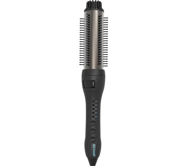REVAMP Progloss Perfect Finish Big Volume & Wave Heated Styling Brush - Black - Image 4