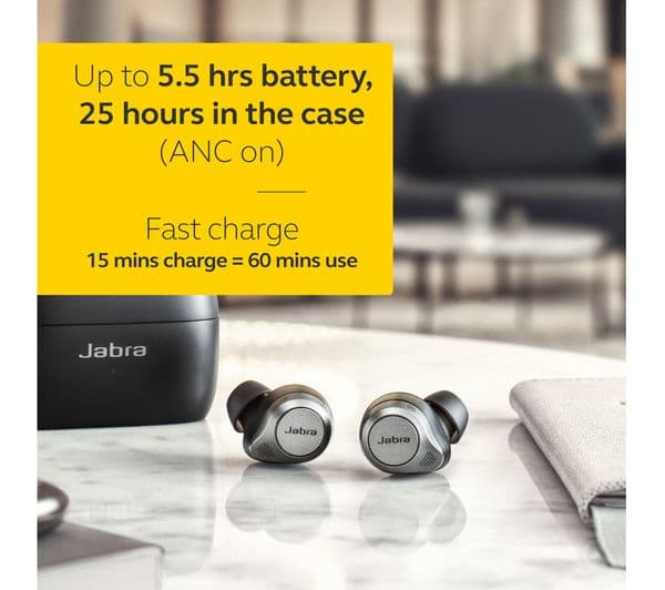 JABRA Elite 85t Wireless Bluetooth Noise-Cancelling Earbuds - Titanium Black - Image 6