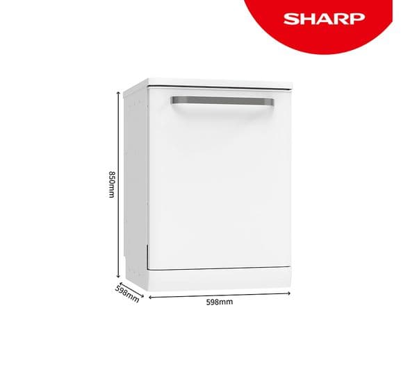 SHARP QW-DX41F47EW Full-size Dishwasher - White - Image 2