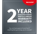 SHARP QW-DX41F47EW Full-size Dishwasher - White thumbnail 6