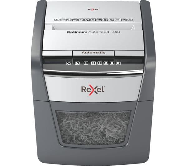 REXEL Optimum Autofeed 2020045X Cross Cut Paper Shredder - Image 2