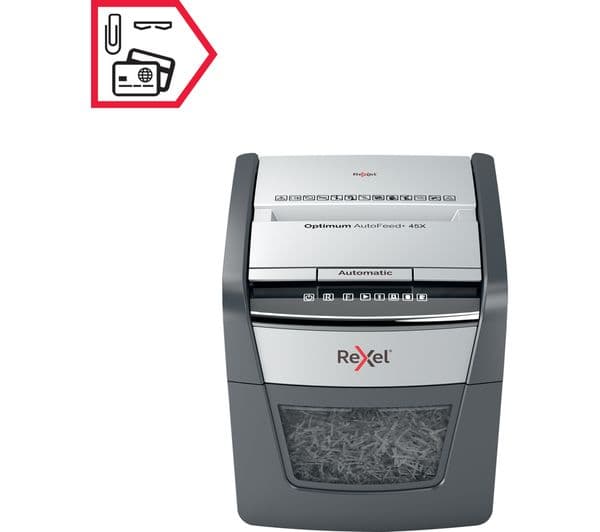 REXEL Optimum Autofeed 2020045X Cross Cut Paper Shredder - Image 5
