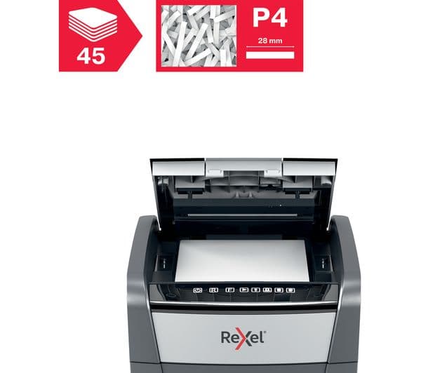 REXEL Optimum Autofeed 2020045X Cross Cut Paper Shredder - Image 6