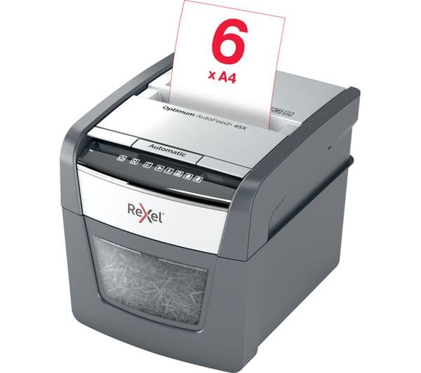 REXEL Optimum Autofeed 2020045X Cross Cut Paper Shredder - Image 7