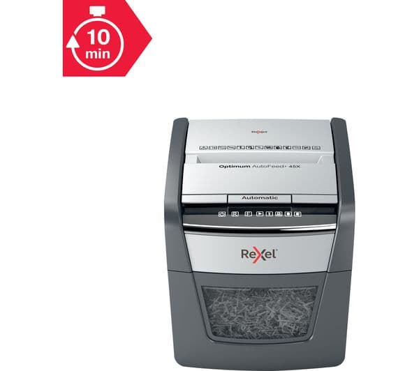 REXEL Optimum Autofeed 2020045X Cross Cut Paper Shredder - Image 8