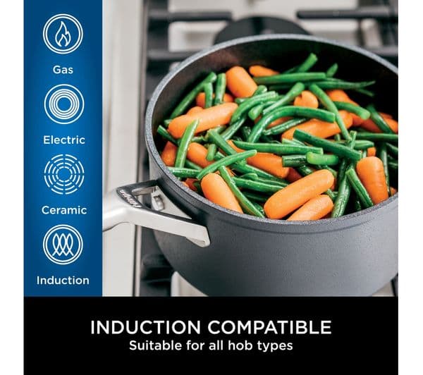 Ninja Zerostick Premium C33000UK 3-piece Nonstick Saucepan Set - Grey - Image 4