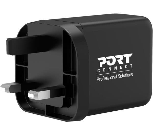 PORT DESIGNS PORT Connect 3-Port USB Wall Charger Black - Image 4