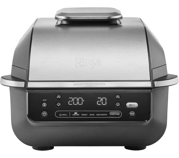 Ninja EG351UK 5-in-1 Indoor Grill & Air Fryer - Black & Silver - Image 1