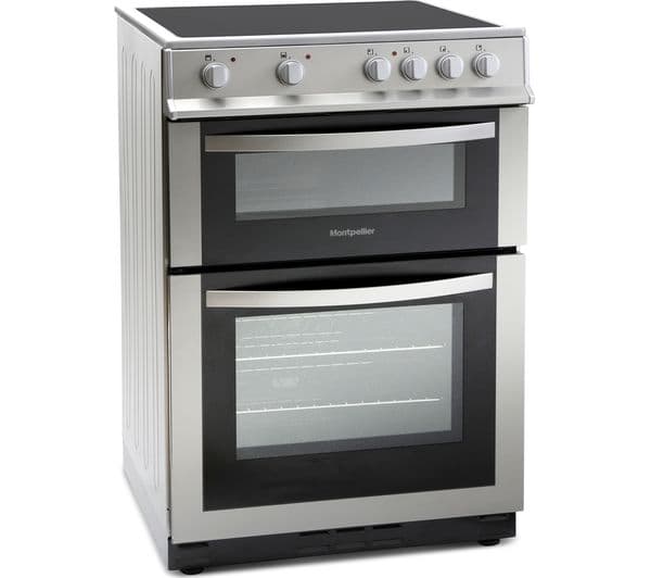 MONTPELLIER MDC600FS 60 cm Electric Ceramic Cooker - Silver - Image 1