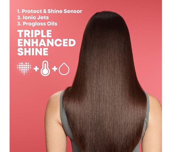 REVAMP Hydro Shield X Shine Ceramic Hair Straightener - Black - Image 4