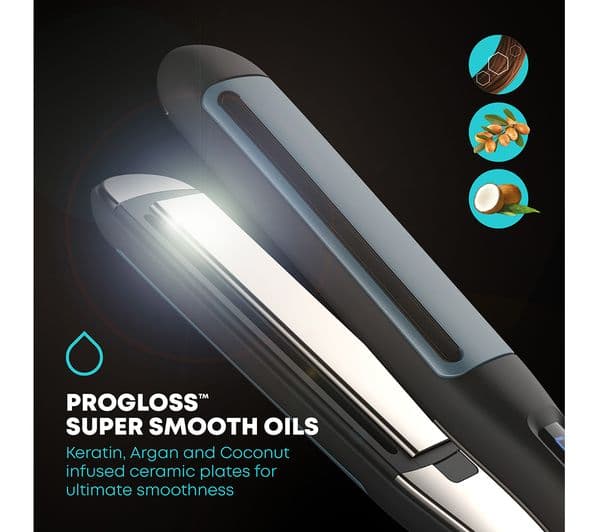 REVAMP Hydro Shield X Shine Ceramic Hair Straightener - Black - Image 5