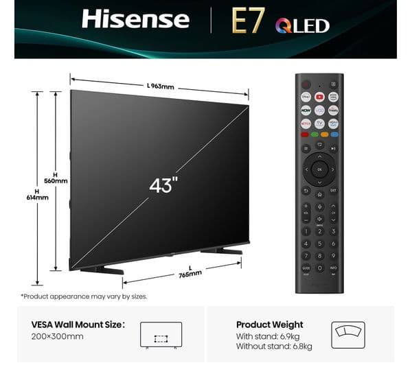 Hisense E7Q 43" QLED 4K Smart TV - Image 2
