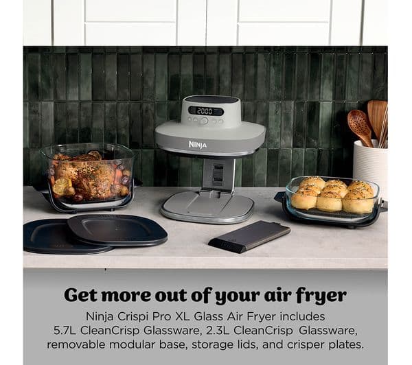 Ninja CRISPi Pro AS101UKLG 7-in-1 Glass Air Fryer - Bone - Image 10