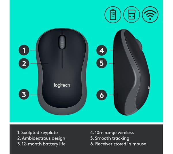 Logitech MK270 Keyboard Mouse Set Black - Image 8