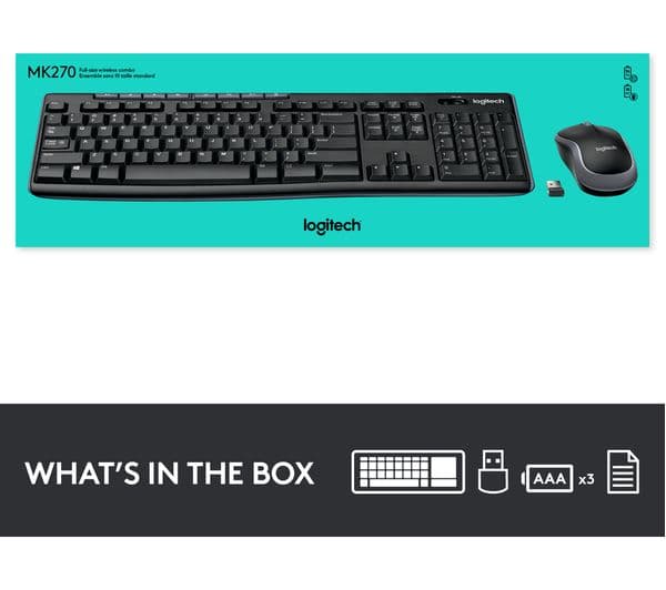 Logitech MK270 Keyboard Mouse Set Black - Image 10