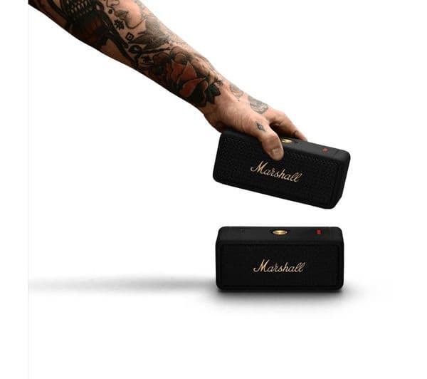 MARSHALL Emberton II Portable Bluetooth Speaker - Black & Brass - Image 5