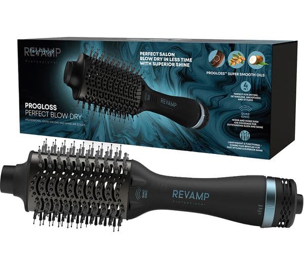 REVAMP Progloss Perfect Blow Dry Volume & Shine Air Styler - Black - Image 1