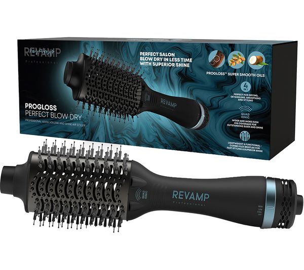 REVAMP Progloss Perfect Blow Dry Volume & Shine Air Styler - Black thumbnail 1