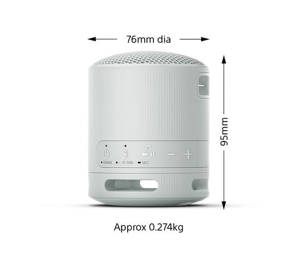 SONY SRS-XB100 Speaker Light Grey - Image 2