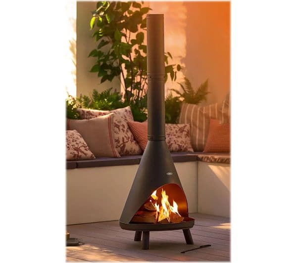 TOWER Comet T978538 Outdoor Chiminea Fire Pit - Black - Image 2