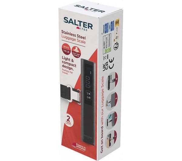 SALTER Digital Luggage Scale with Integrated Torch - Black - Image 7