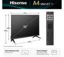 Hisense A4Q 32 Inch 32A4QTUK HD Ready HDR Smart TV with Freely - Black thumbnail 2