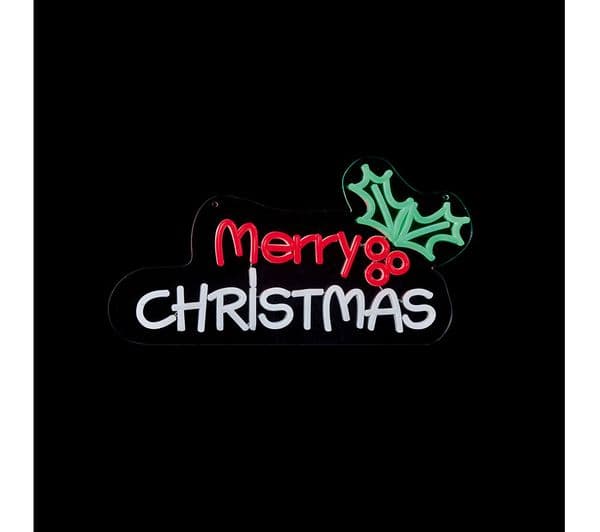PREMIER 40 cm Merry Christmas Hanging Neon Sign - Image 2