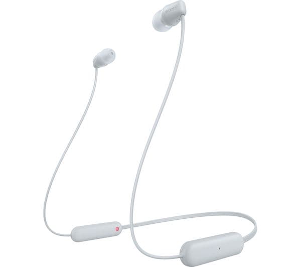 Sony WI-C100 Earbuds White - Image 1