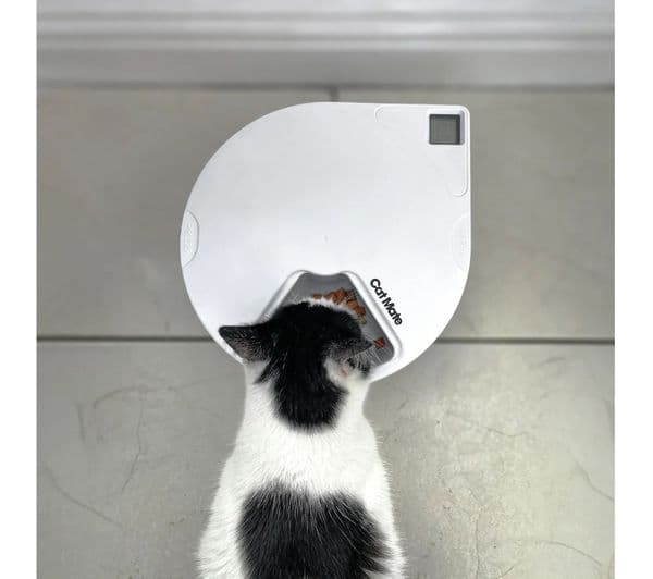 CLOSER PETS Cat Mate C500 Five-Meal Automatic Pet Feeder - White - Image 3