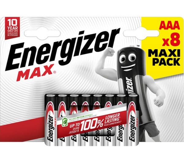 ENERGIZER Max AAA Alkaline Batteries - Pack of 8 - Image 1