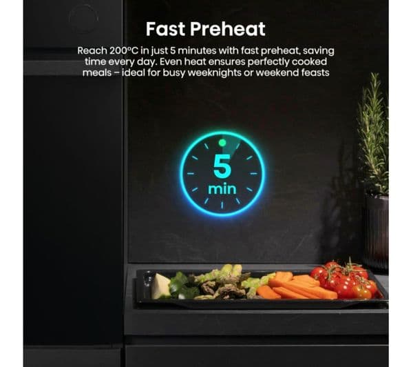 HISENSE Hi4 BlackLine BSA66226ADBGUK Electric Steam Oven - Jet Black - Image 7