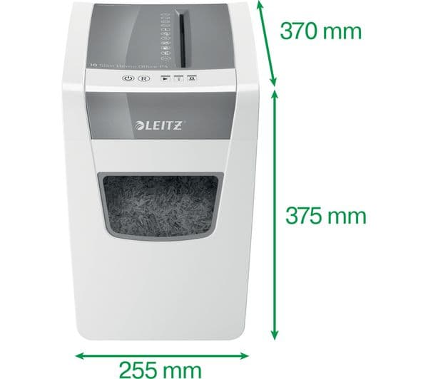 LEITZ IQ Slim Home Office Cross Cut Paper Shredder - Image 3
