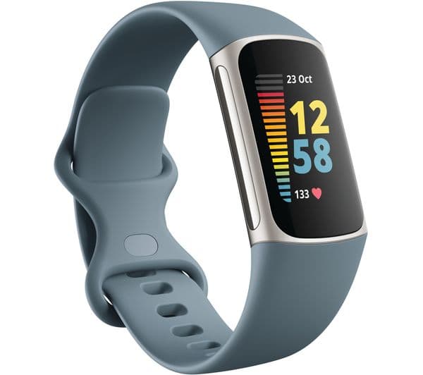 FITBIT Charge 5 Fitness Tracker - Steel Blue, Universal - Image 1
