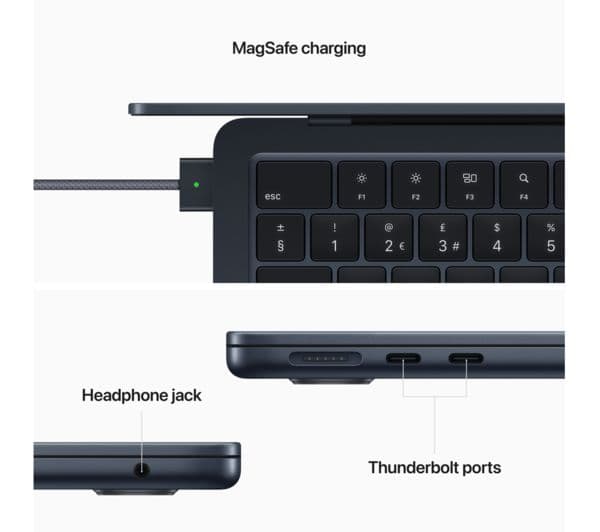 APPLE MacBook Air 13.6" (2022) - M2, 256 GB SSD, Midnight - Image 7