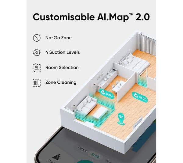 EUFY L60 Hybrid Robot Vacuum Cleaner & Mop with Self-Empty Station - Black - Image 2