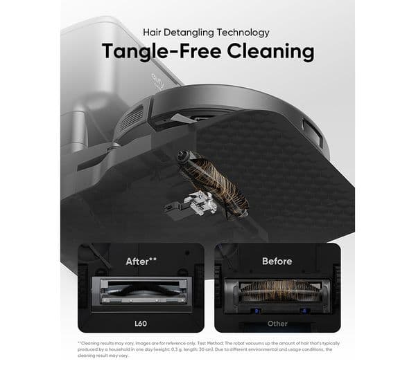 EUFY L60 Hybrid Robot Vacuum Cleaner & Mop with Self-Empty Station - Black - Image 3