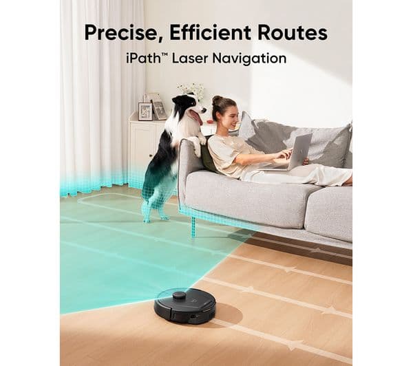 EUFY L60 Hybrid Robot Vacuum Cleaner & Mop with Self-Empty Station - Black - Image 6