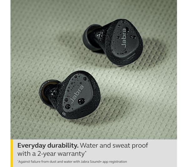 JABRA Elite 4 Active Wireless Bluetooth Noise-Cancelling Sports Earbuds - Black - Image 5
