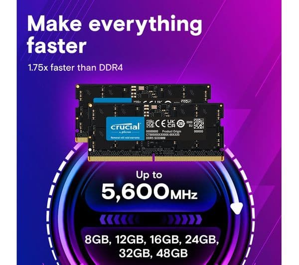 CRUCIAL DDR5 4800 MHz Laptop RAM - 16 GB - Image 3