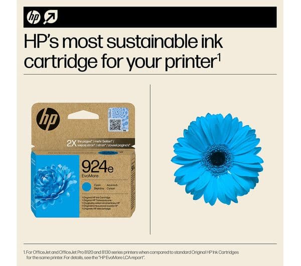 HP 924e EvoMore Cyan Ink Cartridge - Image 2