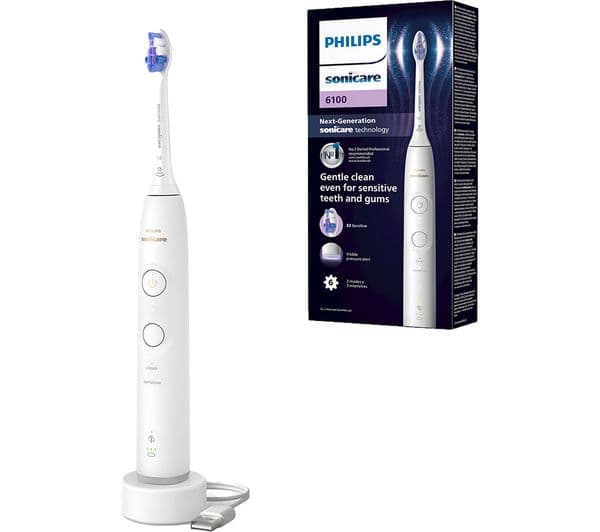 PHILIPS Sonicare Series 6100 HX7400/01 Electric Toothbrush - White - Image 1