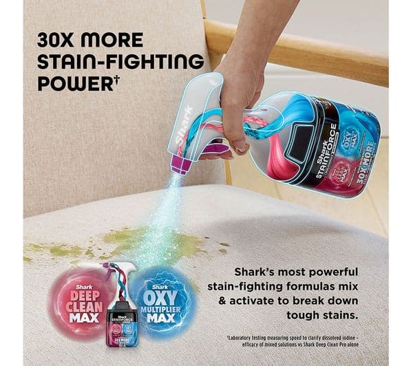Shark StainForce HX100UKT Cordless Stain Destroying Spot Cleaner 100W Self Cleaning - White - Image 4
