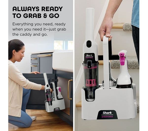 Shark StainForce HX100UKT Cordless Stain Destroying Spot Cleaner 100W Self Cleaning - White - Image 6
