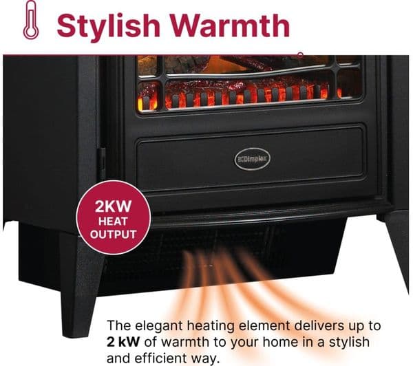 DIMPLEX BFD20BL Electric Fireplace - Black - Image 4