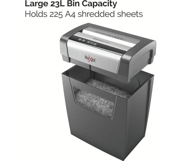 REXEL Momentum X410 Cross Cut Paper Shredder - Image 6