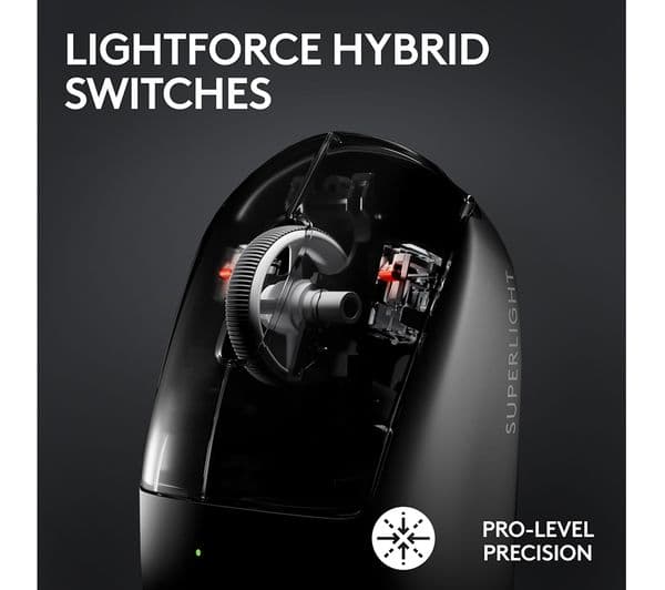 LOGITECH PRO X Superlight 2 Wireless Optical Gaming Mouse - Black - Image 3